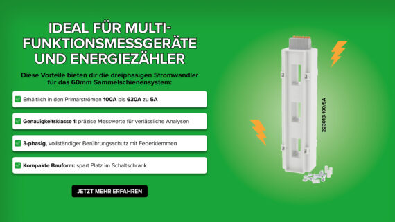 ⚡ Dreiphasiger Stromwandler für das 60mm Sammelschienensystem